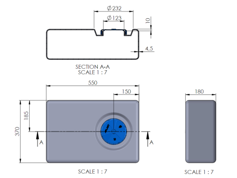 Wohnmobil Abwassertank 36 Liter Caravan Camper
