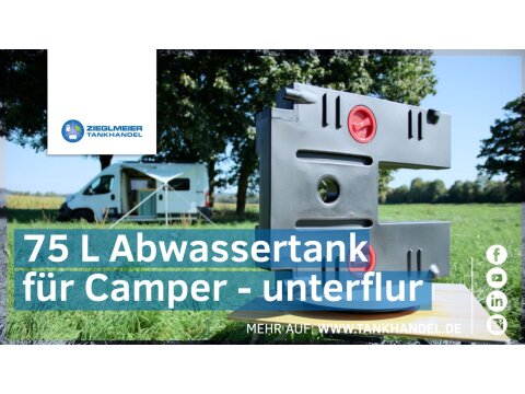Abwassertank Wohnmobil Unterflur 75 Liter Caravan Camper...