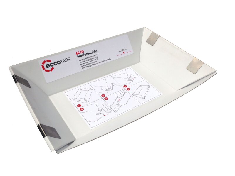 Faltbare Notfallmulde EC aus Polypropylen – Notfall-Auffangwanne (VP 5 Stück)