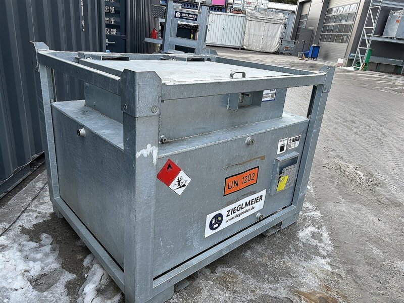 Mobile Tankstelle Diesel 950 l – verzinkter Stahltank mit 230 V Pumpe 45 l/min gebraucht