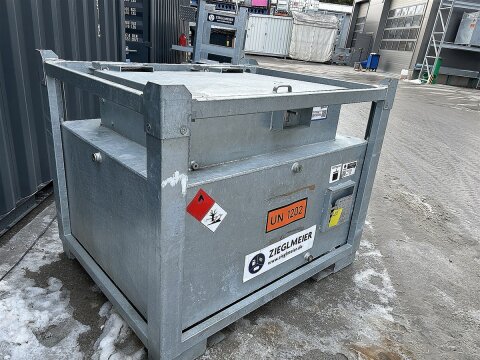 Mobile Tankstelle Diesel 950 l – verzinkter Stahltank mit 230 V Pumpe 45 l/min gebraucht
