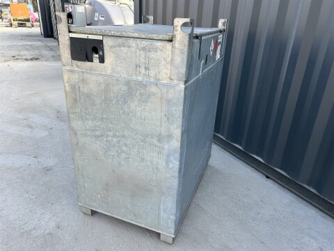 Mobile Tankstelle Benzin 1000 l – doppelwandig verzinkt, 230 V Pumpe 45 l/min gebraucht