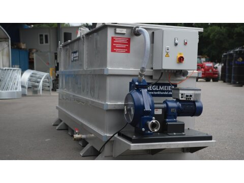 Mobiler Öl- & Koaleszenzabscheider aus Edelstahl – NS 10 / 2,5 m³ mit integriertem Schlammfang zur Miete