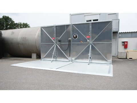 FuelTainer 3000 Liter Tankstellencontainer und Diesel Abfüllplatz – mobile Tankstelle – Baustellentank mit Dieselpumpe 70 l/min – AwSV