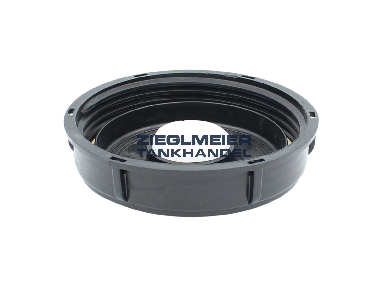 2 IBC Container Schraubdeckel DN80 S100x8 - Schwarze Kunststoff Ventildeckel