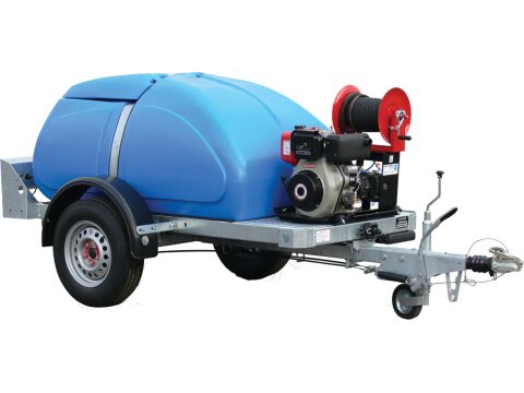Wasserfass Anhänger 1100l - mit Hochdruckreiniger...