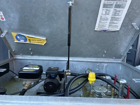 Mobile Tankstelle Diesel 1000 l – doppelwandig verzinkt, 230 V Pumpe 45 l/min gebraucht