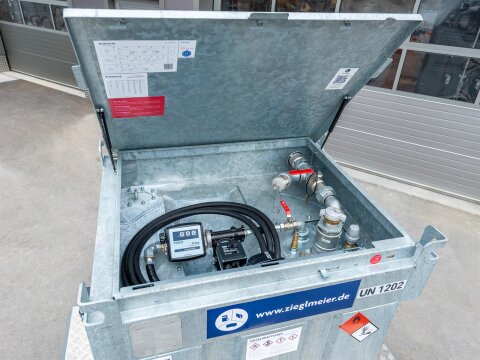 Mobile-Benzintankstelle 330l mit 230V Pumpe für Benzin und Flugkraftstoffe AWsV