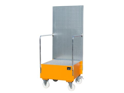 Fahrbare Auffangwanne LPW 200-1 mit Lochplattenwand...