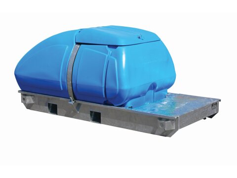 Wasserfass 1.100 Liter auf Transportgestell – Mobiler Wassertank