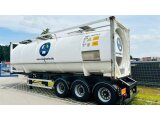 Tankcontainer 37.000 l V4A Edelstahl auf Trailer – für Gefahrstoffe, Wasser & Trafoöle
