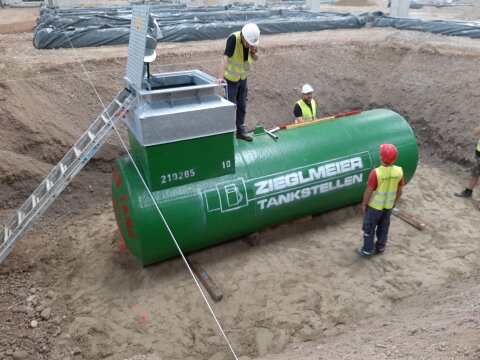 80.000 Liter Erdtank Heizöltank Dieseltank Regenwassertank
