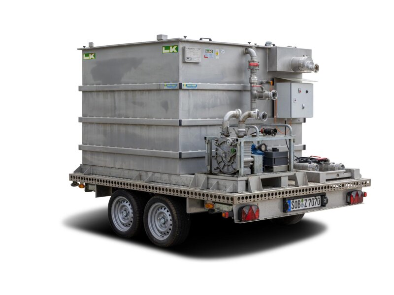 Mobiler Ölabscheider NG 10 mieten – auf Tandemanhänger mit Koaleszenzabscheide