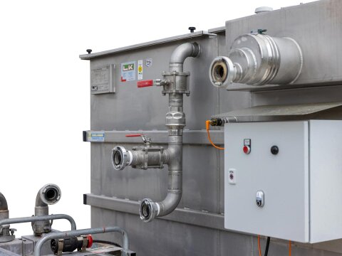 Mobiler Ölabscheider NG 10 mieten – auf Tandemanhänger mit Koaleszenzabscheide