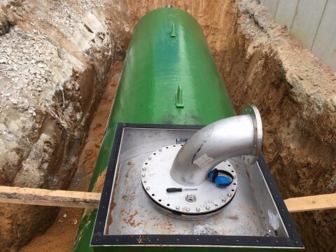 Doppelwandiger Edelstahltank bis 100.000 Liter – nach DIN EN 12285, ober- & unterirdisch