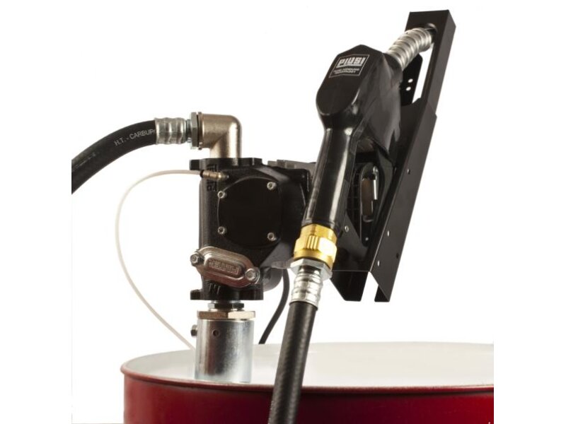 Dieselpumpe 230V Fasspumpe Elektropumpe DrumPump 56 mit 4m Schlauch & Auto-Zapfventil